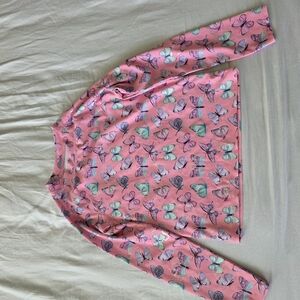 Pink Butterfly Long Sleeve Shirt